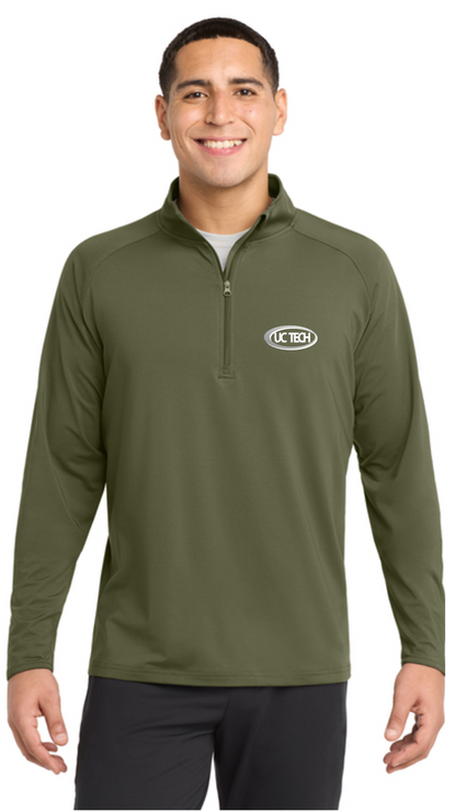 UC TECH Adult Sport-Tek® Sport-Wick® Stretch 1/4-Zip Pullover  ST850 left chest logo