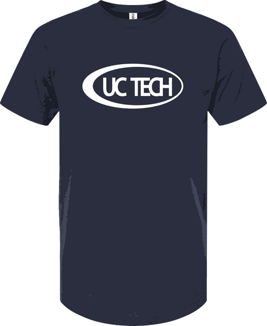 UC TECH GILDAN 3000 LIGHTWEIGHT COTTON TEE W/ WHITE LOGO