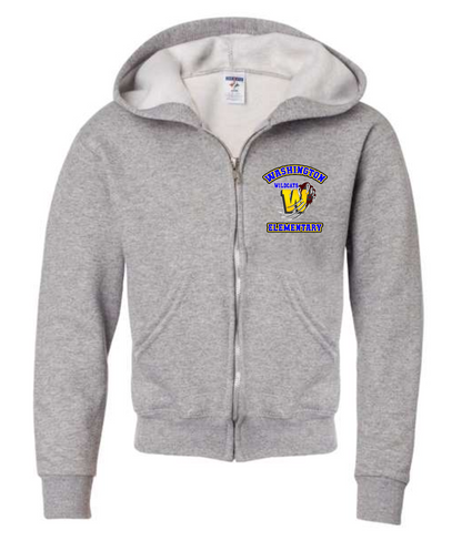 Washington Elementary Wildcats JERZEES ADULT NuBlend® Full-Zip Hooded Sweatshirt - 993