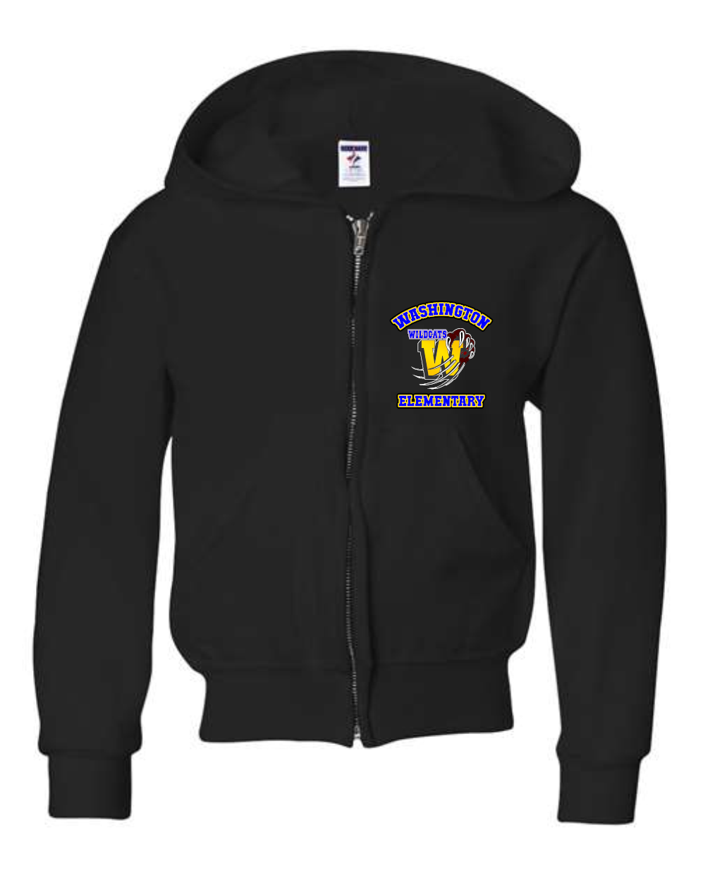 Washington Elementary Wildcats JERZEES ADULT NuBlend® Full-Zip Hooded Sweatshirt - 993