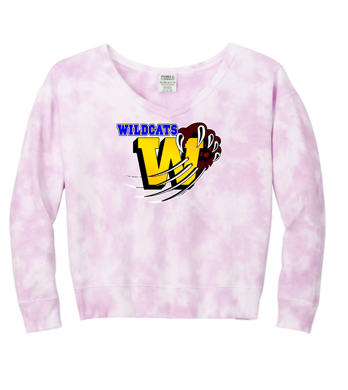 Washington Elementary Women's Beach Wash® Cloud Tie-Dye V-Neck Sweatshirt. LPC140V (Copy)